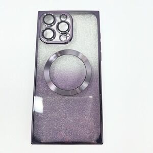 Misscase for iPhone 15 Pro Max Magnetic Glitter Case Purple